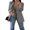 Gray, variant on Women's Solid Long Sleeve Slim Suit Jacket Office Work Business Party Casual Blazer Coat Outwear