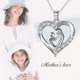 thumbnail image 3 of Regalos para el día de la madre Collar para mujer Colgante con forma de corazón para madre e hijo, con incrustaciones de diamantes Collar Joyas Los mejores regalos para mujeres Feliz Sencillez, 3 of 3
