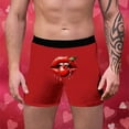 thumbnail image 2 of Wxolcjlv Mens Boxer Briefs Valentine's Day 3D Lip Graphic Trendy Breathable Personality Sexy Boxers Underwear Novelty Gift For Men, 2 of 4