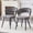 Black,Gray, variant on NEW Set of 2 Gray Velvet Dining Chairs with Black Legs, Modern Upholstered Accent Chairs for Dining Room & Kitchen