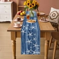 thumbnail image 2 of Navy Blue Coastal Table Runner 60 Inches, Summer Ocean Waves Ombre Sea Starfish Bed Runner Dresser Scarves Tabletop for Indoor Outdoor Parties/Ceremony/Banquet, 13" x 60", 2 of 9