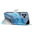 thumbnail image 5 of Allytechgroup Pattern Wallet Flip Case for iPhone 15 Pro, Premium PU Leather Kickstand Card Slots Cover Case with Wrist Strap Magnetic Clasp Shockproof Anti-Scratch Case, Blue Marble, 5 of 8