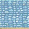 thumbnail image 2 of Cartoon Upholstery Fabric by the Yard, Design Pattern of Puffy Fluffy Cumulus and Cirrus Clouds, Decorative Fabric for DIY and Home Accents, Blue White Pale Blue by Ambesonne, 2 of 5