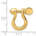 thumbnail image 2 of 14k Yellow Gold Solid Large Shackle Link Charm Pendant, 2 of 2