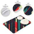 thumbnail image 3 of Yayeee Dish Drying Mat for Kitchen Counter 16"x18" Microfiber Absorbent Pad, Orange Abstract Lines, 3 of 7