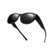 TINHAO Fit Over Glasses Sunglasses for Women Men, Cat Eye Sunglasses Over Glasses Polarized 100% UV400 Protection