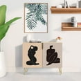thumbnail image 2 of PixonSign Sideboard Buffet Cabinet, Kitchen Storage Cabinet with 2 Doors, Matisse Nude Dancer Exhibition Poster Vintage, Cupboard Console Table for Dining Room - 35" L x 18" W x 29" H, 2 of 5