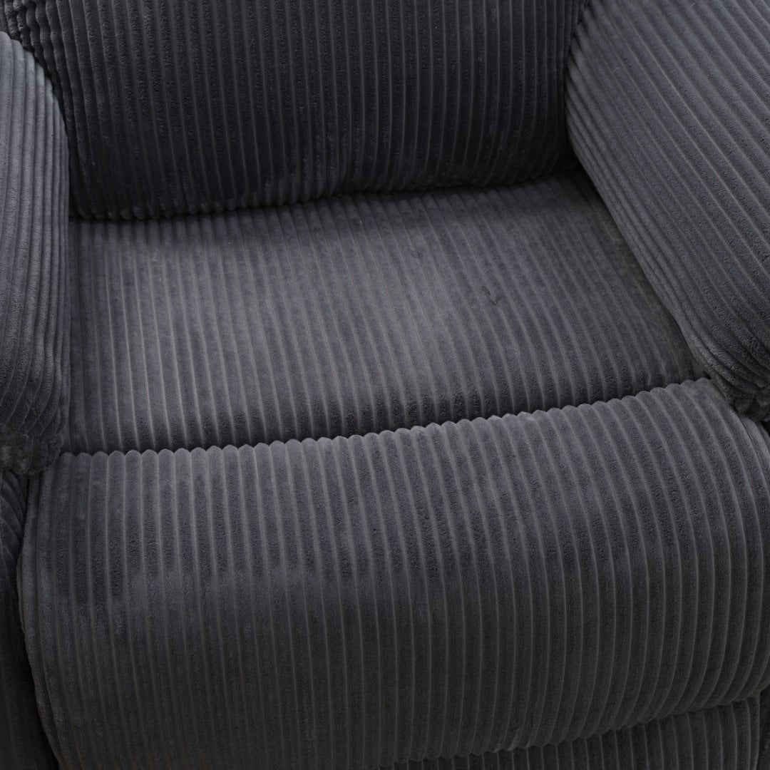Dark Grey Corduroy 1-seat Living Room Recliner Chair