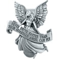 thumbnail image 1 of DmStore Pewter Never Drive Faster Than Your Angel Can Fly Visor Clip, 2 Inches Silver, 1 of 3
