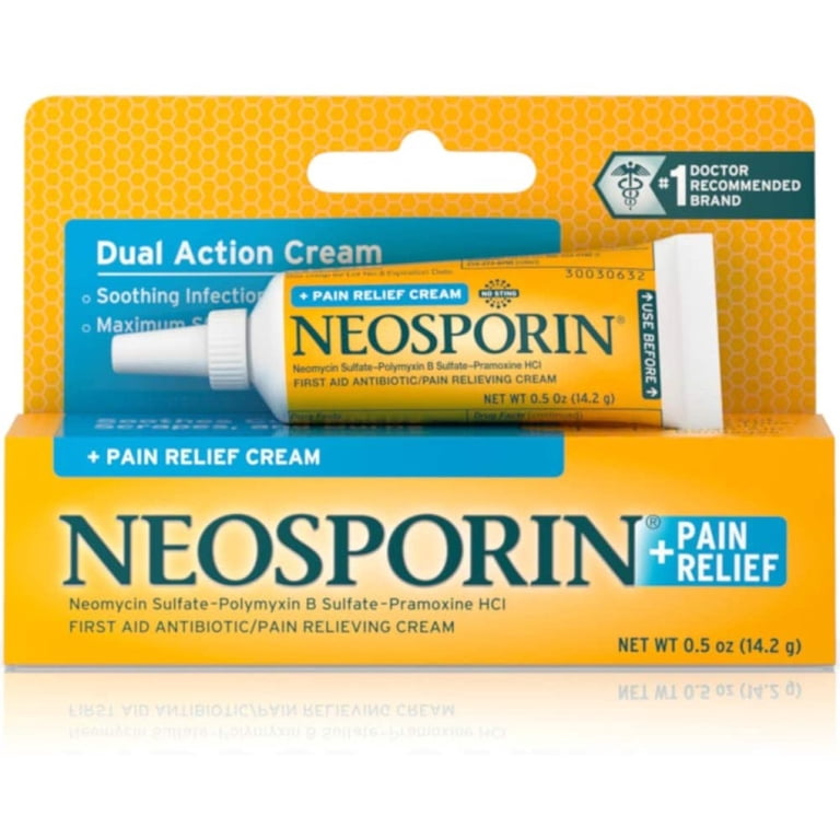 Neosporin Plus Pain Relief Cream, Maximum Strength, 0.5 oz (Pack