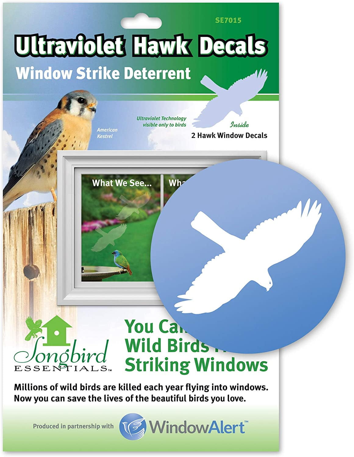 Set Bird Birds Warning Birds Hawk Sticker Window Glass Door Protection Deco Foil 