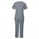thumbnail image 1 of Uniformes de mujer,Conjunto de uniforme de enfermería para mujer,conjunto de uniforme de enfermería,Blusa y pantalón de uniforme médico elásticos de manga corta,Conjunto de uniforme de, 1 of 8