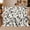 Ivory Raven Branch Tangle, variant on Black Ravens Among Bare Branches And Crescents, Soft Flannel Blanket with ornate dark Silhouette Pattern Print, Housewarming Gift and Home Decor for Bedroom and Living Room
