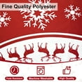 thumbnail image 3 of Christmas Tree Skirt 48 Inches Red Xmas Soft Cover Mat Decor Retro Xmas Tree Skirt for New Year Holiday Ornaments Indoor Outdoor Decorations (Snowflake Reindeer), 3 of 6