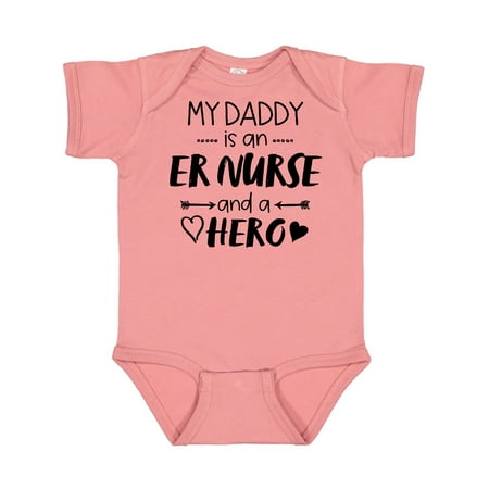 

Inktastic My Daddy is an ER Nurse and a Hero Gift Baby Boy or Baby Girl Bodysuit
