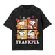 thumbnail image 2 of Camisetas lavadas con el mensaje "Snoopy Charlie Brown Lucy Thankful Thanksgiving Day" para hombre y mujer, de algodón, de gran tamaño y estampadas, 2 of 5