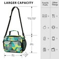 thumbnail image 3 of 6L Leakproof Lunch Tote with Thermal Lining Lunch Bag Picnic Cooler Bag Geometric Patterns in Shades, 3 of 9
