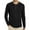 AB02_Black, variant on Men's Waffle Henley Shirt Long Sleeve T-Shirt Stylish Casual Fashion Button Placket Slim Fit Tee Underwear Army Green 3XL