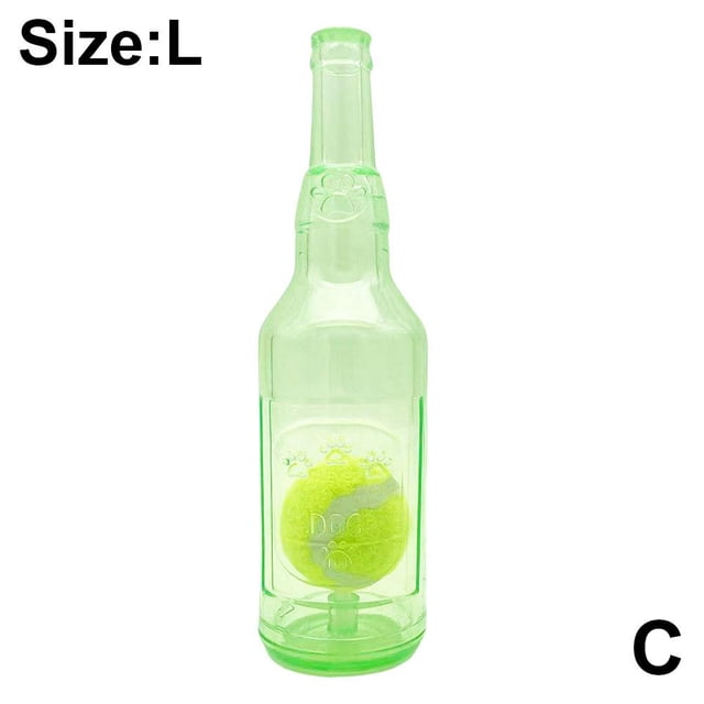 Interactive Dog Toy, Zentric Crunchnplay Bottle Toy, Bottle Chew Toys for Dogs, Pet Bottle Interactive Toy - Interactive Dog Chew Toy with Tennis Ball for Mental