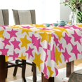 thumbnail image 5 of Yayeee Tablecloths 54" x 54" Rectangle Wrinkle Resistant Party Table Cover, Yellow Stars Pattern, 5 of 8