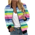 thumbnail image 2 of Deal of the Week Ofreoo Women's Printed Cardigan Jacket Zippered Jacket Long Sleeved Casual Jacket Jacket Winter Coats for Women 2024, 2 of 5