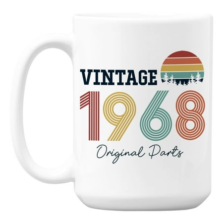

Vintage 1968 Original Parts feat. Retro Sunset Ceramic Coffee & Tea Mug (15oz)