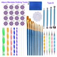 thumbnail image 2 of Mandala Dotting Tools Stencil Kit, Rock Painting Kit Dotting Tools Art Supplies for Rocks, Paper, Stretched Canvas, 2 of 7