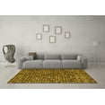 thumbnail image 3 of Ahgly Company Indoor Round Abstract Yellow Modern Area Rugs, 6' Round, 3 of 4
