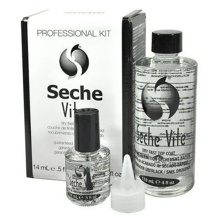 Top Coat Refill - Seche Vite 4-ounce Refill and 0.5-ounce Professional Top Coat Kit