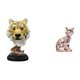 thumbnail image 1 of Escultura de cabeza de gato tigre, figura artística, estatua decorativa para entrada, sala de estar, estantería, mesa, pasillo, chimenea., 1 of 8
