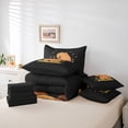 thumbnail image 6 of Erosebridal Capybara 7-Piece Twin Bedding Sets,Rustic Plant Colorful Cute Flowers Bedding Comforter Set For Girls Kids ,Reversible Black, 6 of 7