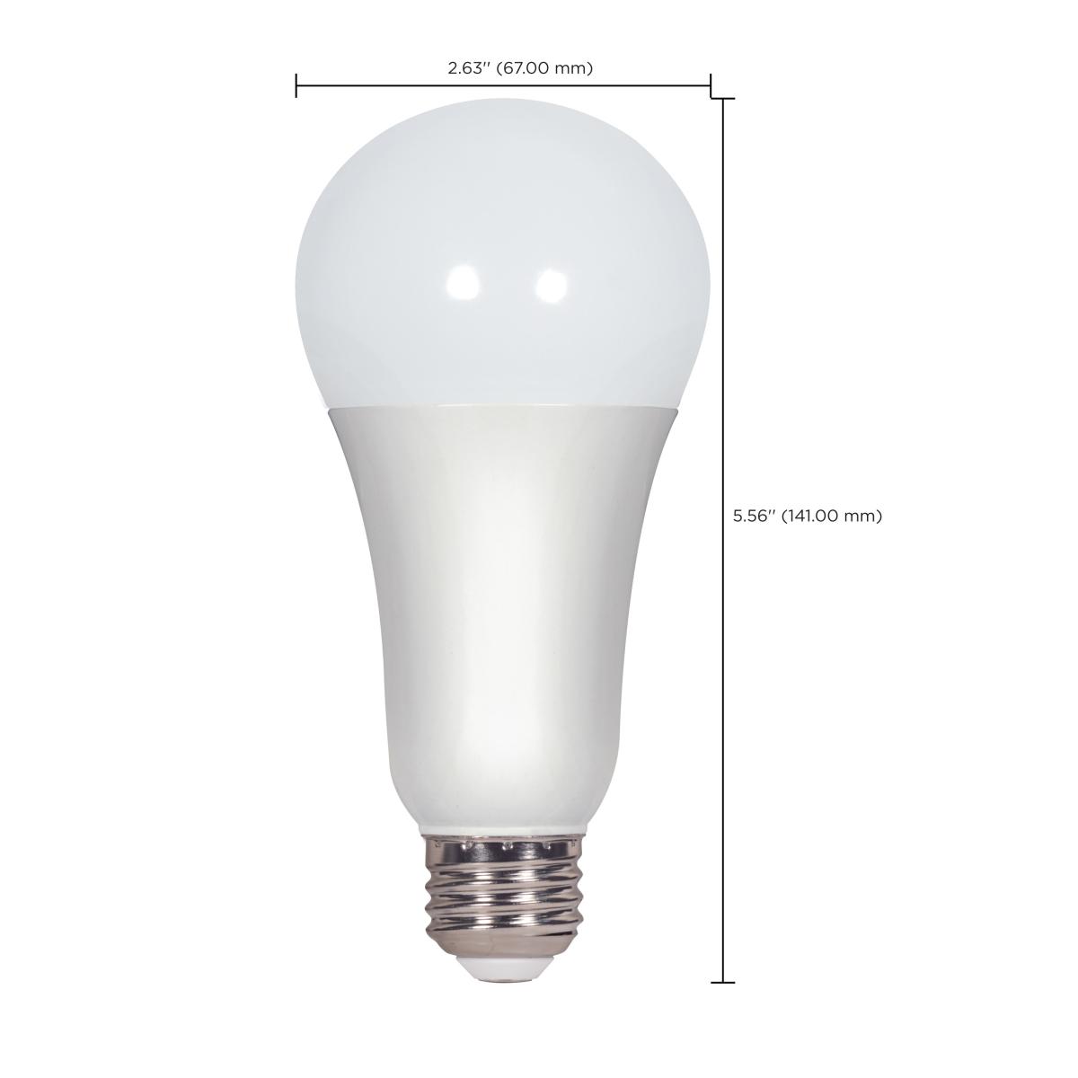 Satco S29815 15W A19 LED Bulb, E26 Medium Base, Frosted, 2700K, 120V, Dimmable, 6 Pack