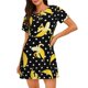 thumbnail image 1 of Fotbe Banana Bata de Dormir para Mujer con Estampado, Camisón de Algodón de Manga Corta, Ropa de Dormir Casual, 1 of 6