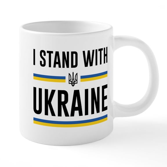 CafePress - I Stand With Ukraine - 20 Oz White Ceramic Mega Mug