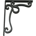 thumbnail image 4 of Ekena Millwork 2"W x 12"D x 15"H Orleans Wrought Iron Bracket, (Triple center brace), Powder Coated Black, 4 of 8