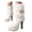 White, variant on Womens Fur Lined Winter Ankle Boots Platform High Heel Booties