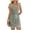 Green, variant on Womens Striped Knit Dress Waist Drawstring Sleeveless Square Neck Casual Summer Short Mini Dress