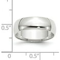 thumbnail image 3 of Avariah Diamonds Solid 10k White Gold 6.2mm Lightweight Half Round Wedding Band Size 6.5 - Ring Size 6.5, 3 of 6