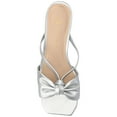 thumbnail image 4 of Journee Womens Starling Kitten Heel Two Tone Open Toe Dress Sandals, Widths Available, 4 of 9