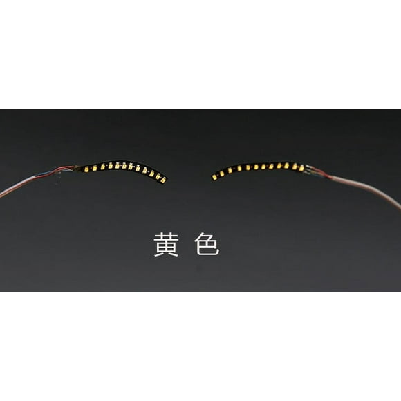 Halloween LED Lighted False Eyelashes Luminous Glowing Makeup Strip Lashes Lamp Double Eyelid Sticker Club Bar Dance Party Cosmetic Accssories LED Light False E