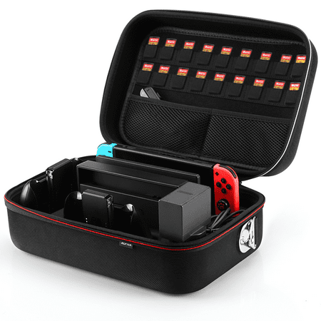 Carry System - AGPTEK Nintendo Switch Deluxe System Travel Case, EVA Hard Carrying Case for the Complete Nintendo Switch System