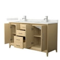 thumbnail image 2 of Janna 60" White Oak Double Vanity & Giotto Quartz Top (1-Hole) & Nickel Trim, 2 of 5
