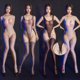 thumbnail image 1 of Lencería sexy para mujer, medias de encaje sedoso brillante y brillante, body ajustado transparente sexy, 1 of 4