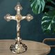 thumbnail image 5 of Soporte de Crucifijo cruzado Sunnimix Decoración de iglesia de oración religiosa dorado, 5 of 8