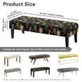 thumbnail image 3 of FUIALDOLG Christmas Tree Print Dining Bench Cover Xmas Decorations Stretch Bench Seat Slipcover with Elastic Band Rectangle Chair Cover for Home Living Room, 3 of 7