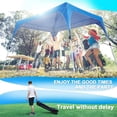 thumbnail image 2 of FDW 10x10 Pop Up Canopy Tent , Anti-UV, Straight Leg and Easy up Sun Shelter for Parties or Camping,with Roller, 4 Sand Bags (Blue), 2 of 5