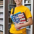thumbnail image 6 of HELLHERO 1pcs Book Sleeve Protector with Waterproof Retro Easy Carry Book Case with Decorative Design for Readers Storage & Portability American Flag, 6 of 8