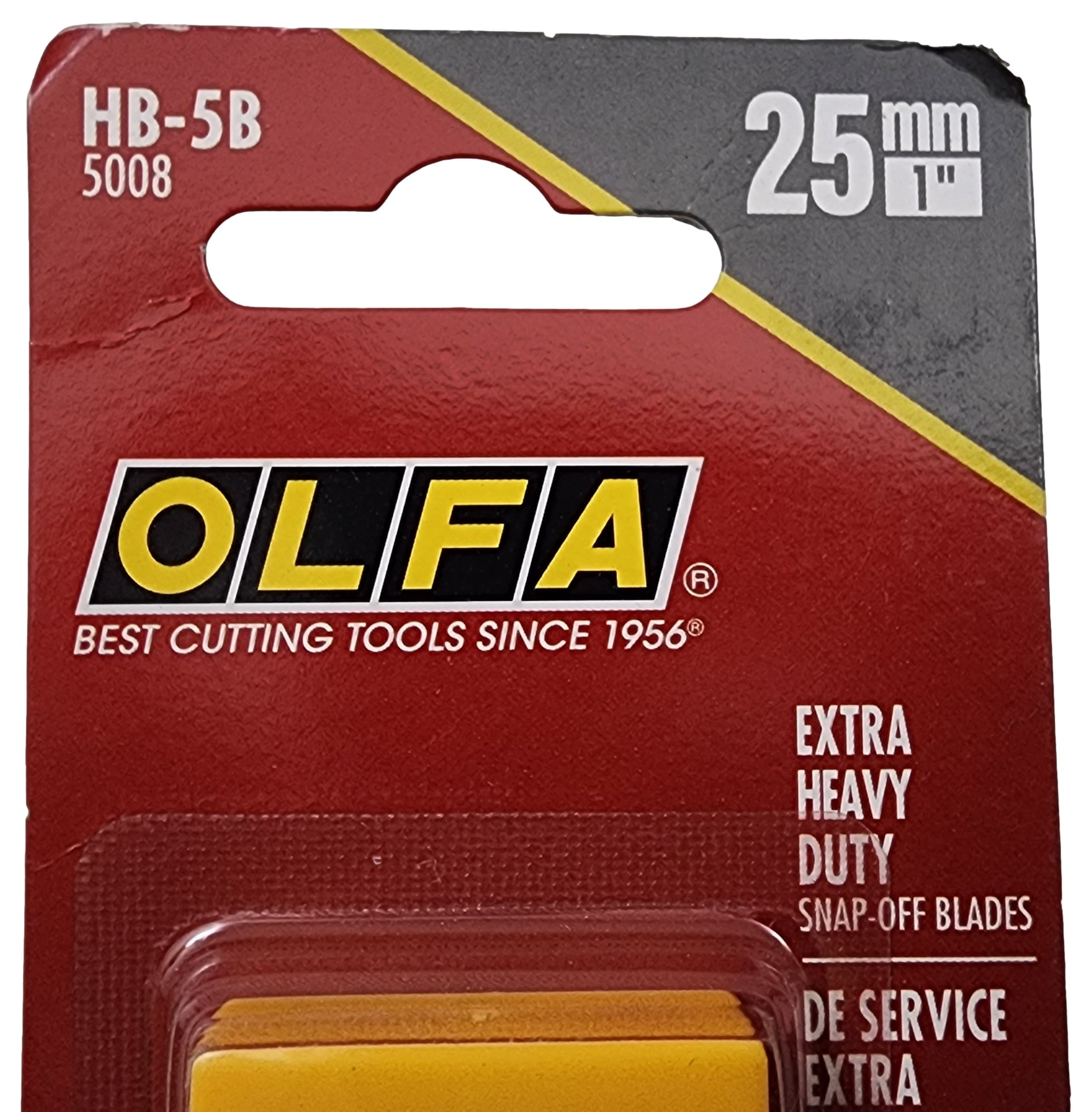 Lot of 2 OLFA 5008 HB-5B 25mm Extra Heavy Duty Snap-Off Blades, 5-Pack