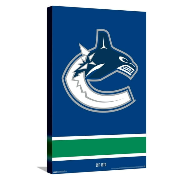 NHL Vancouver Canucks - Logo 21 Canvas Wall Poster, 14.725" x 22.375"
