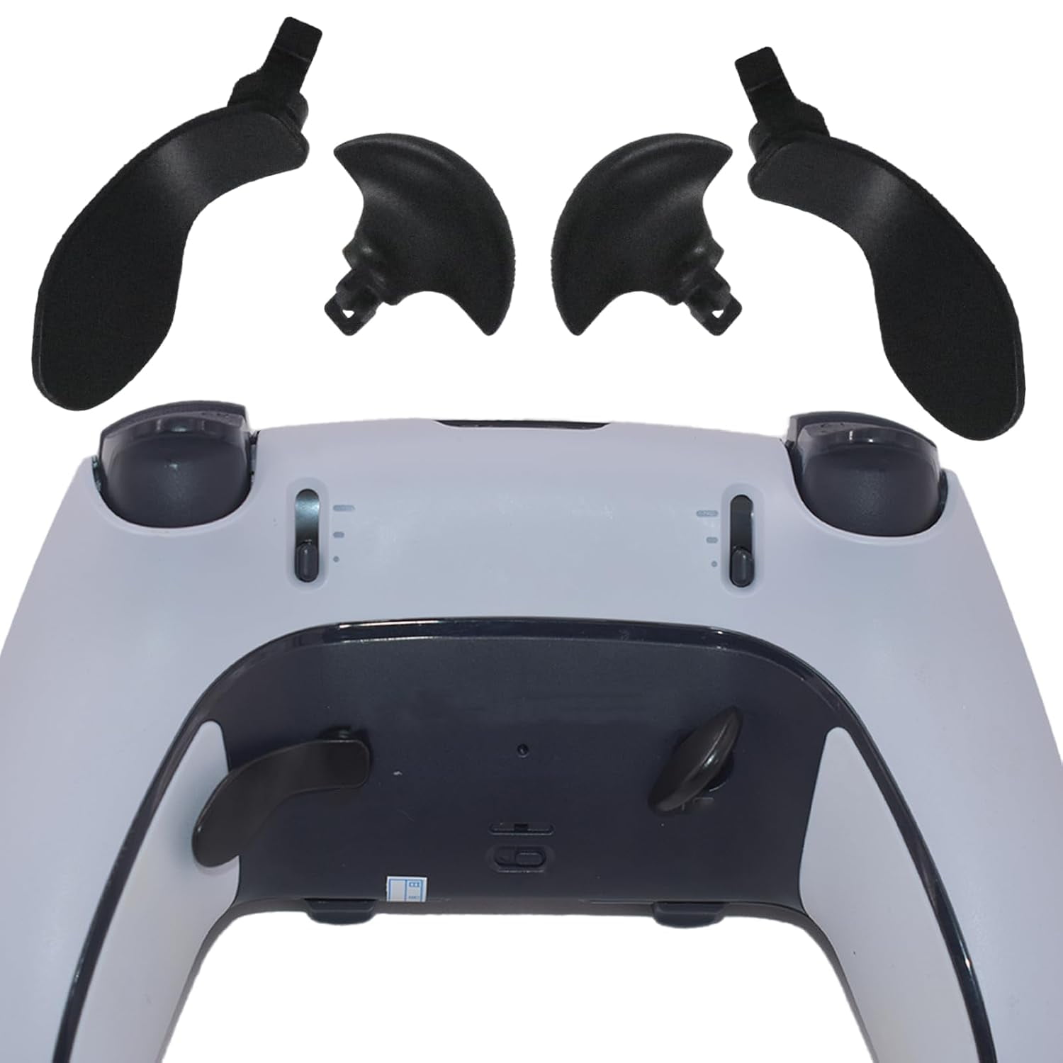 4PCS Metal Back Paddles for PS5 Controller, Paddles Replacement Interchangeable Parts for DualSense Edge Gamepad-Black
